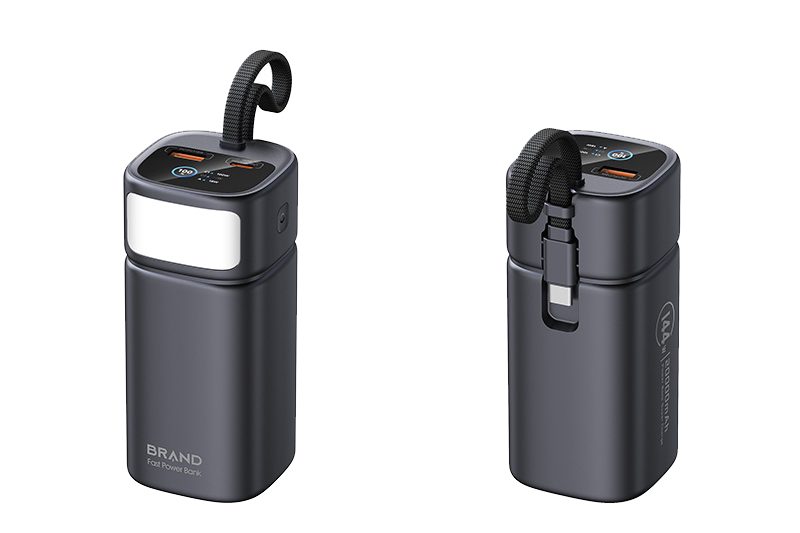 ECS-X021 100W 20,000mAh Power Bank with TFT Display & Retractable Cable