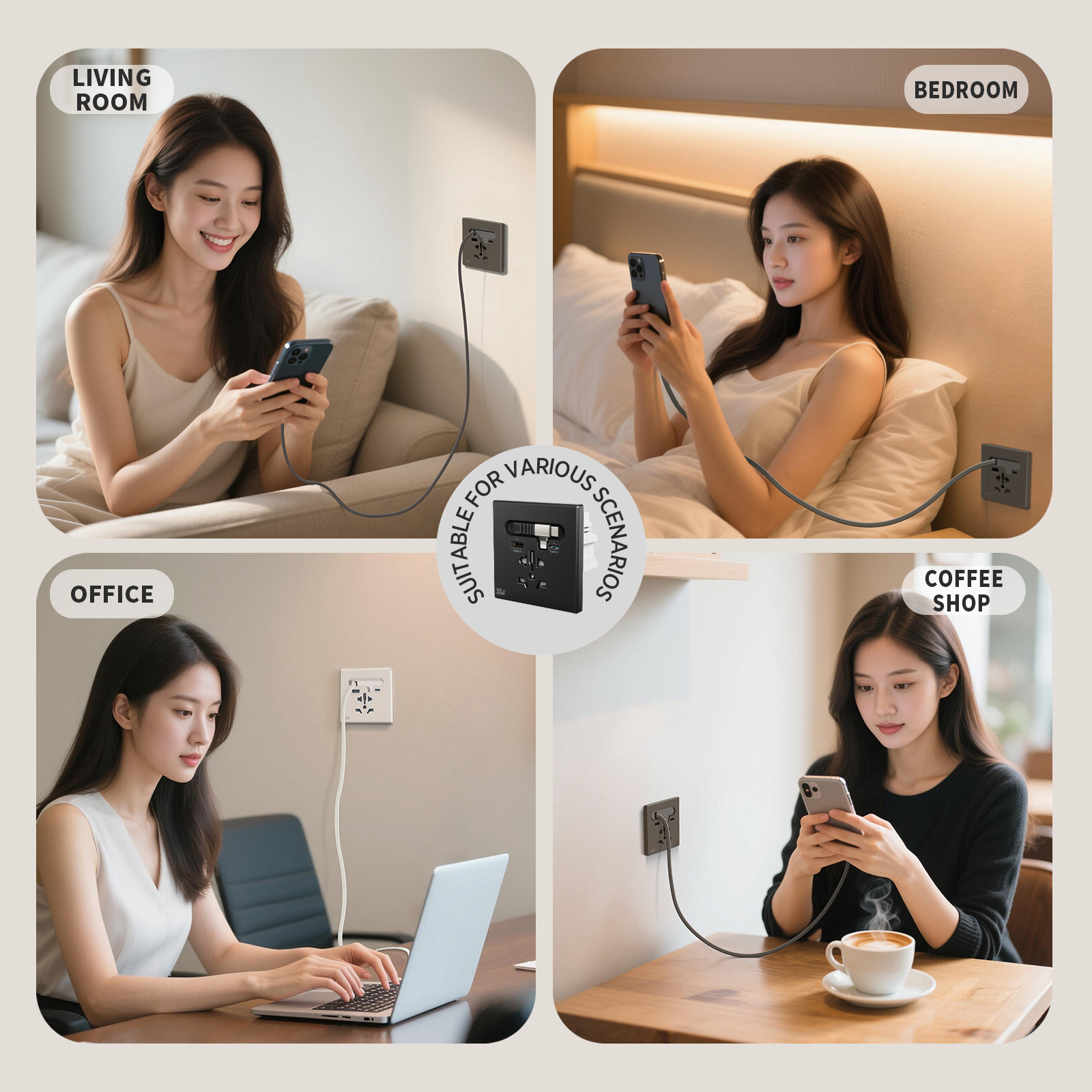 6-different applications for the wall socket