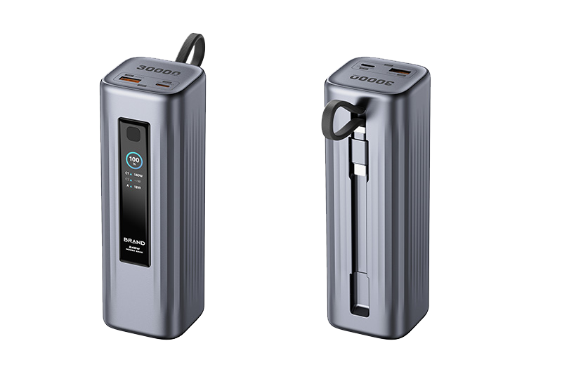 ECS-X022 145W 30,000mAh Power Bank with TFT Display & Retractable Cable