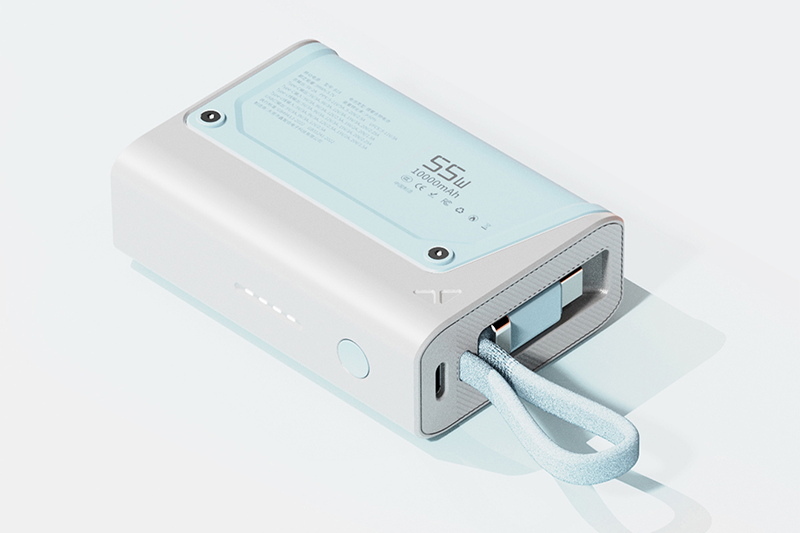 ESC-X020 10000mAh 55W Fast Charge Power Bank with cable built-in